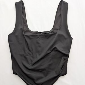 Dynamite Black Lace-Up Corset Top